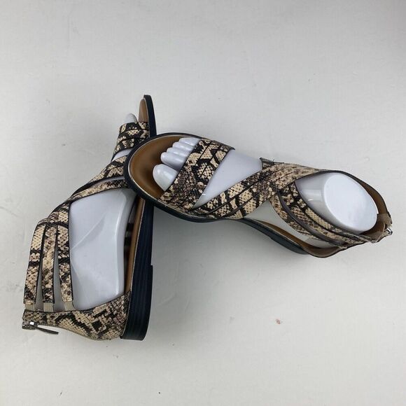 Franco Sarto Gaetana Flat Gladiator Sandals, Natural, 6.5 US / 36.5 EU / Women’s - Picture 7 of 16